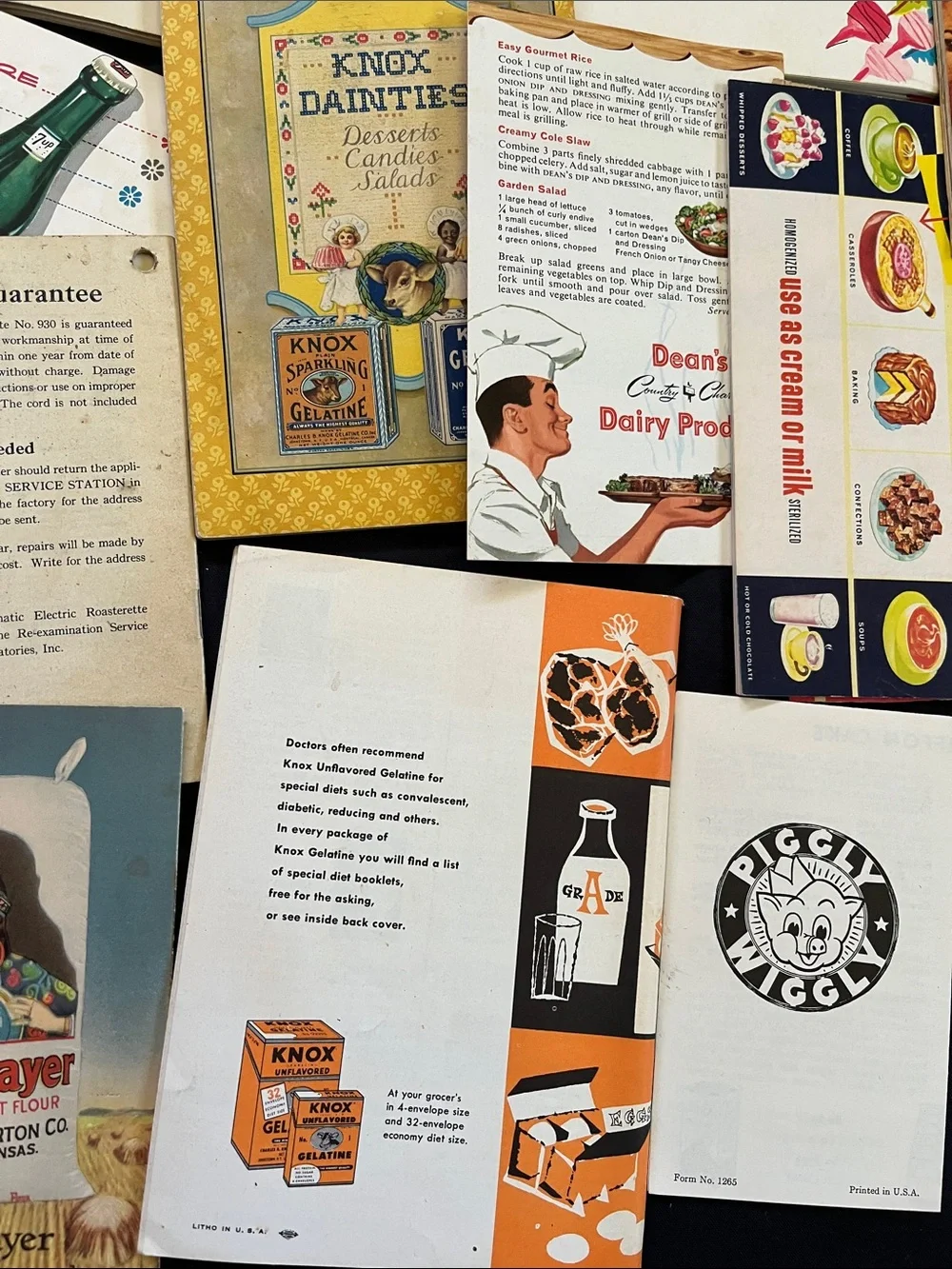 1920s~60s Lot Of 19 Recipe Booklets Cookbook Pamphlets Books Vtg MCM Advertising